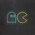 Neón LED Pac-Man